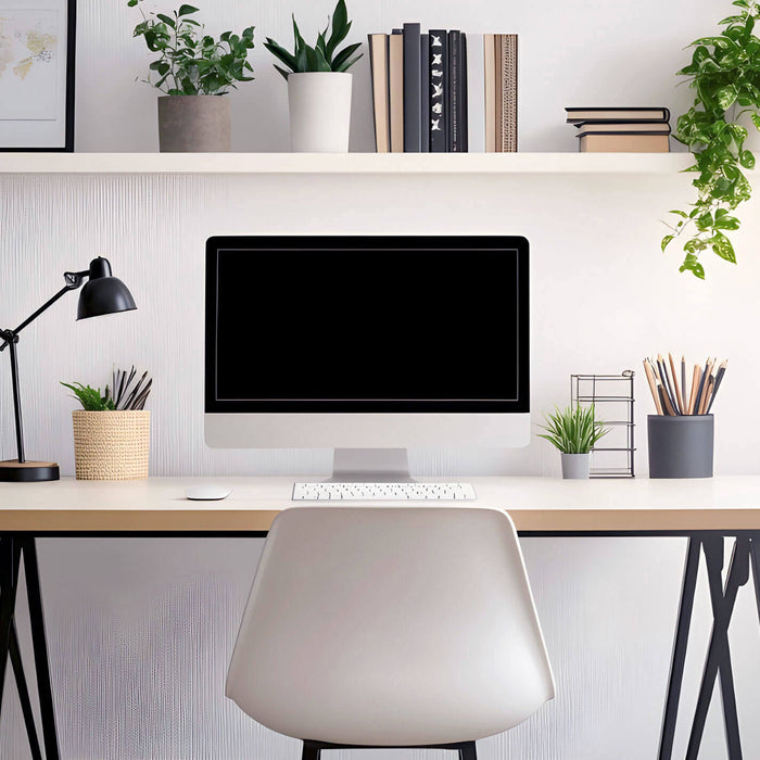 How to Hide Power Cords with under desk power strip for a perfectly tidy home office