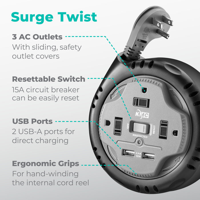 Surge Twist 3 + 2 USB