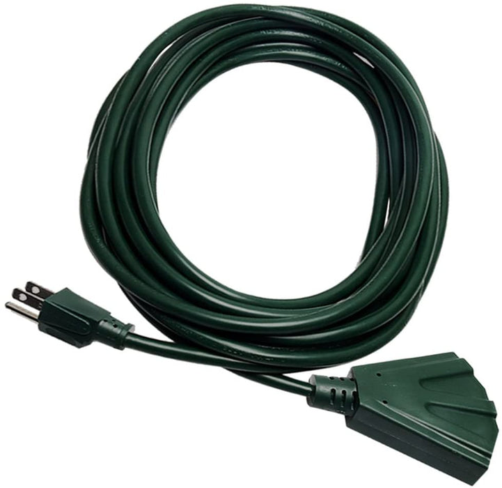 25ft 16/3 Tri-Tap Outdoor Extension Cord (Green)